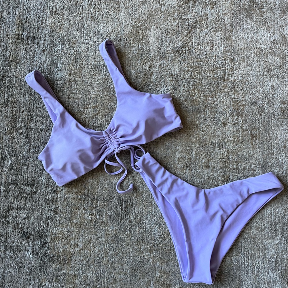 Zaful purple two piece swim suit - size 6